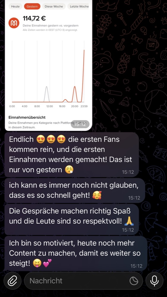 Auszahlungs-Screenshot